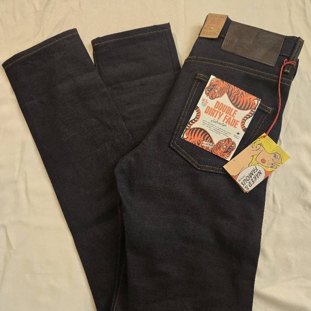 Naked & Famous Denim Skinny Jeans - Dark Blue